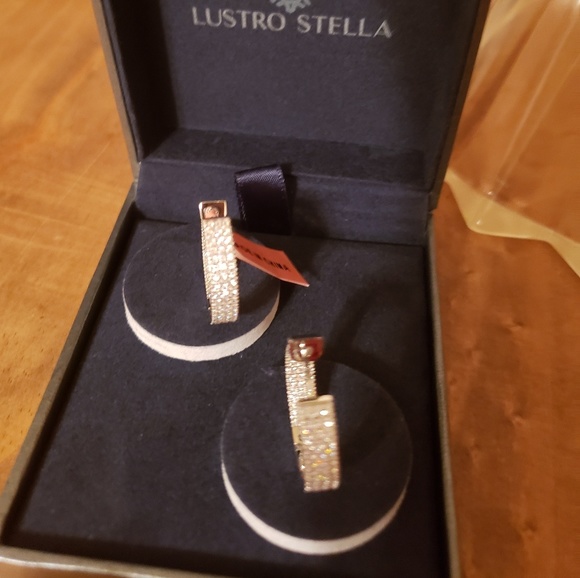 LUSTRO STELLA cz earrings - Picture 2 of 4